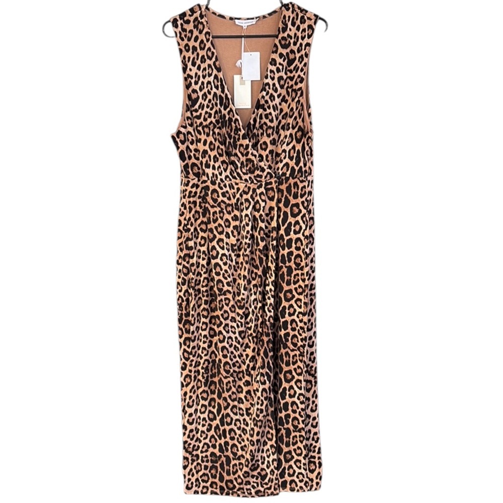 Good American Animal Print Stretch Wrap Dress Size XL